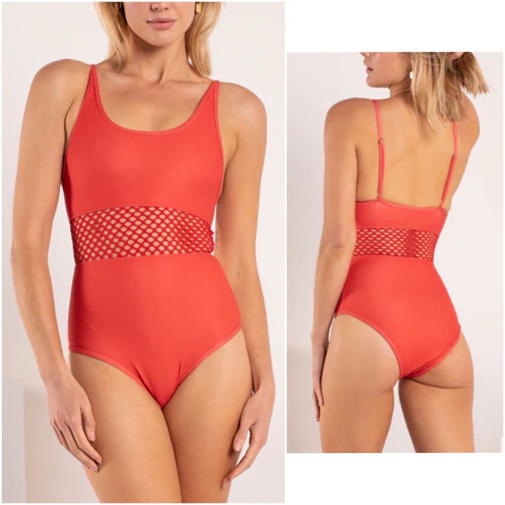 Dream Bandits Brighton' One Piece Swimsuit in Color Fire NWT